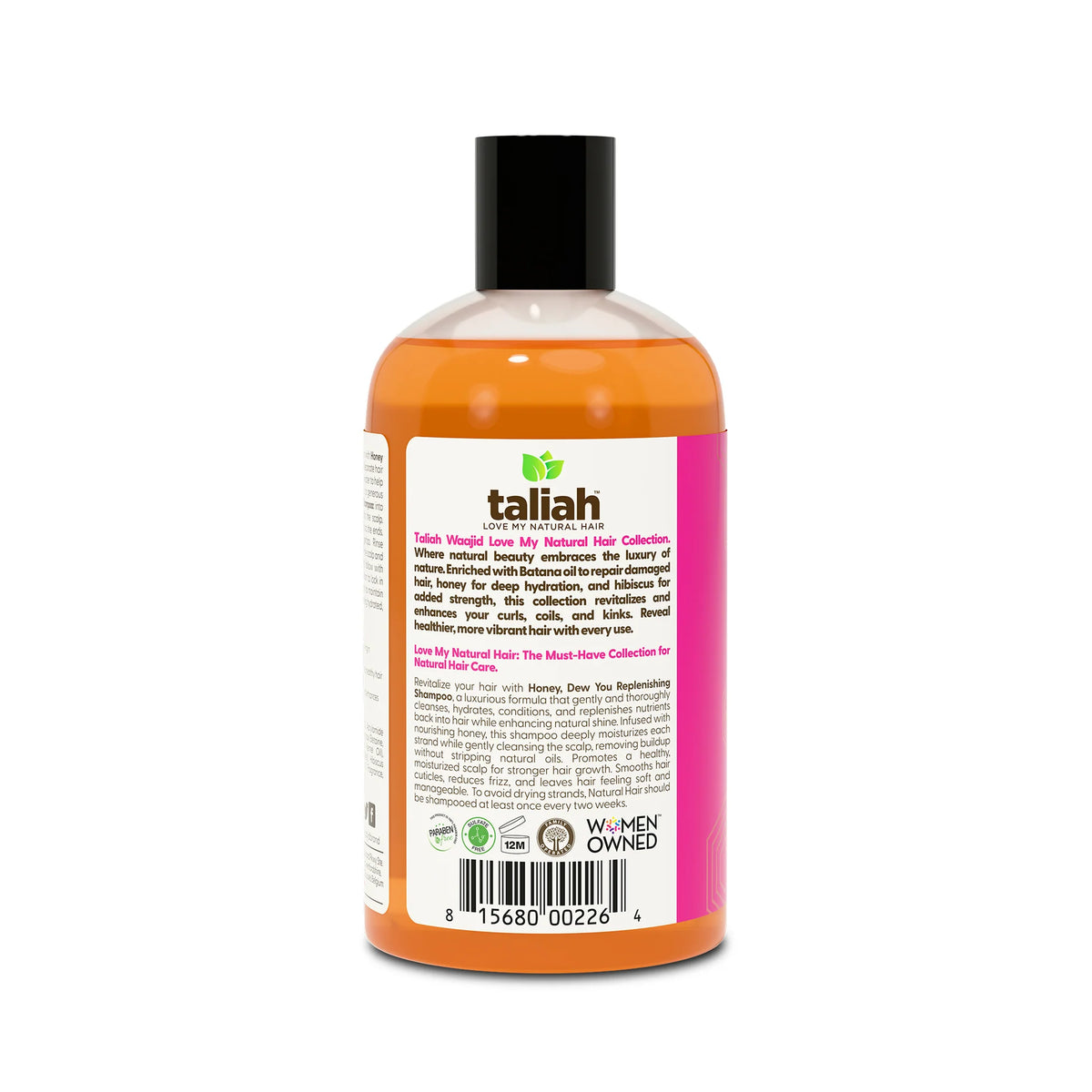 Taliah Waajid Love My Natural Hair Honey Dew You Replenishing Moisture Shampoo 12oz