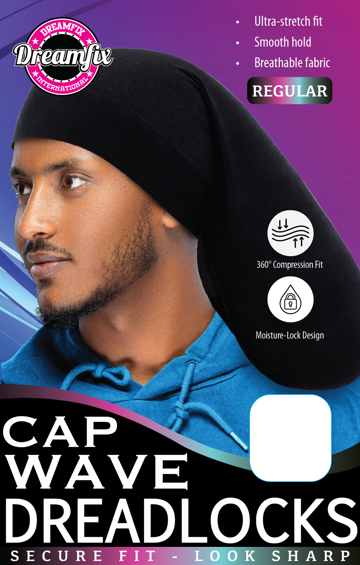 Dreamfix Dreadlocks Wave Cap Black