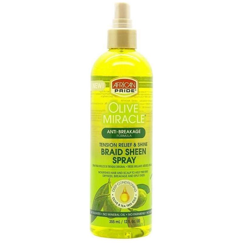 African Pride Olive Miracle Anti - Breakage Braid Sheen Spray 355ml - Gtworld.de