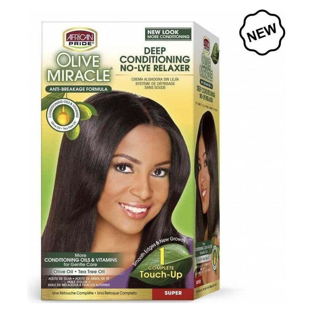 African Pride Olive Miracle Deep Conditioning No - Lye Relaxer Super 1 Touch - Up Kit - Gtworld.de