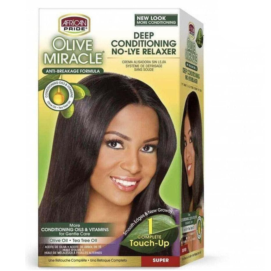 African Pride Olive Miracle Deep Conditioning No - Lye Relaxer Super 1 Touch - Up Kit - Gtworld.de