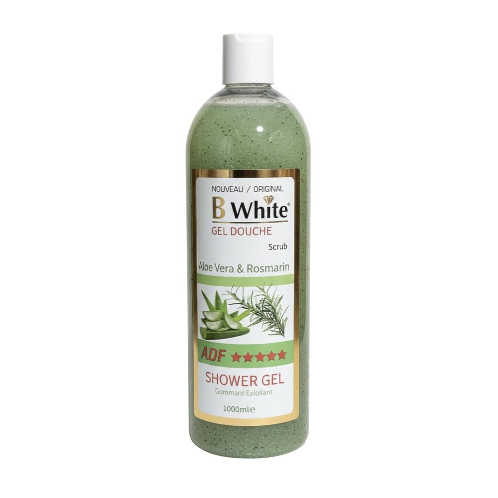 B WHITE GEL DOUCHE Aloe Vera & Rosemarin Shower Gel Scrub 1000ml - gtworld.de