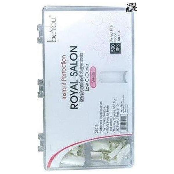 BeYou Nails 25011 White Royal Salon 500 Tips Size 0 - 9 - Gtworld.de