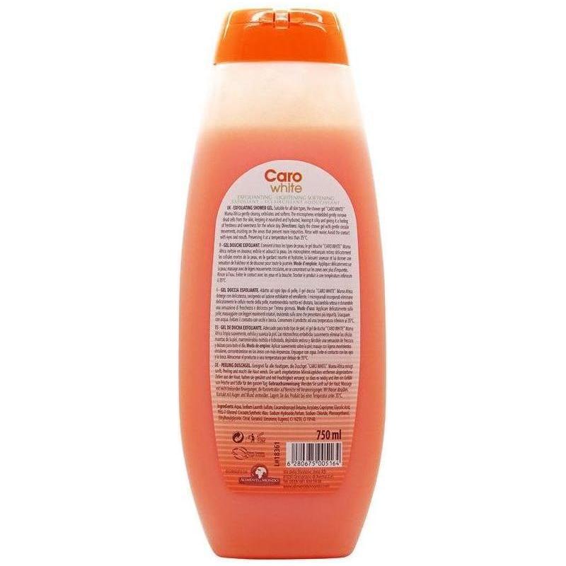Caro White Shower Gel Exfoliating Lightening Softening 750ml - Gtworld.de