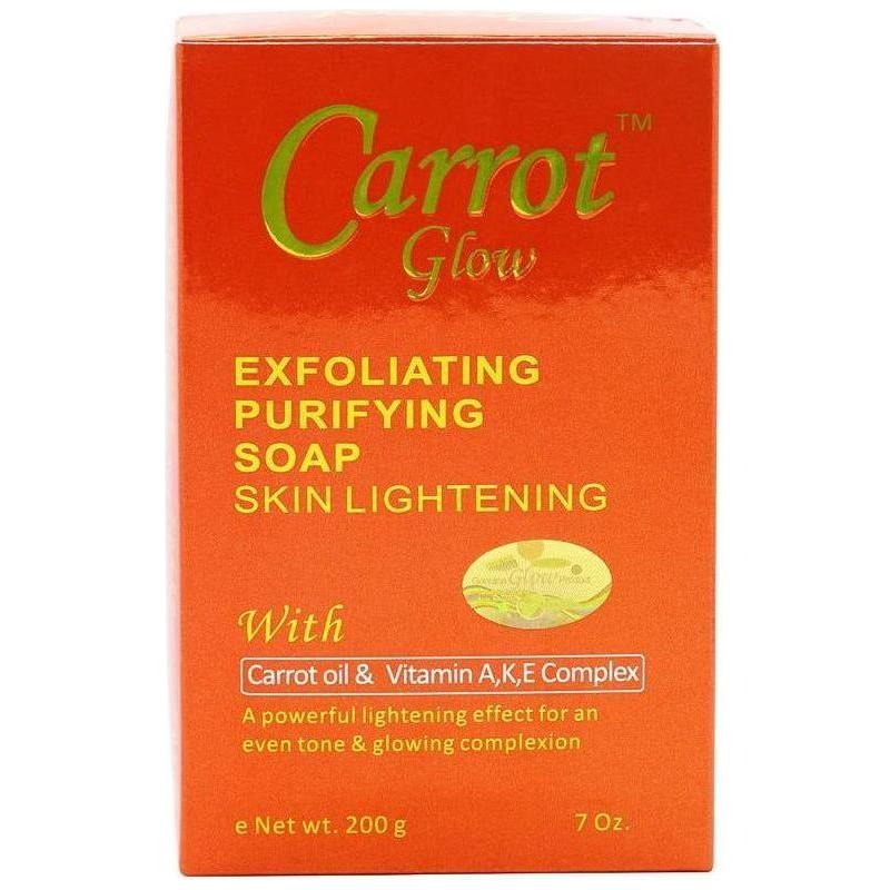 Carrot Glow Exfoliating Purifying Soap Skin Lightening with Carrot Oil & Vitamin A,K,E Complex 200g - Gtworld.de
