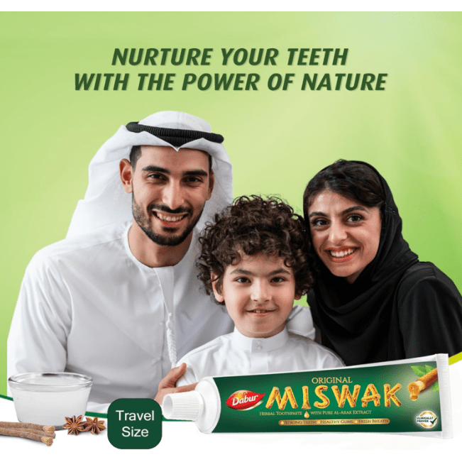 Dabur Miswak Herbal Whitening Toothpaste - 100g for Strong Teeth & Brighter Smiles - gtworld.de