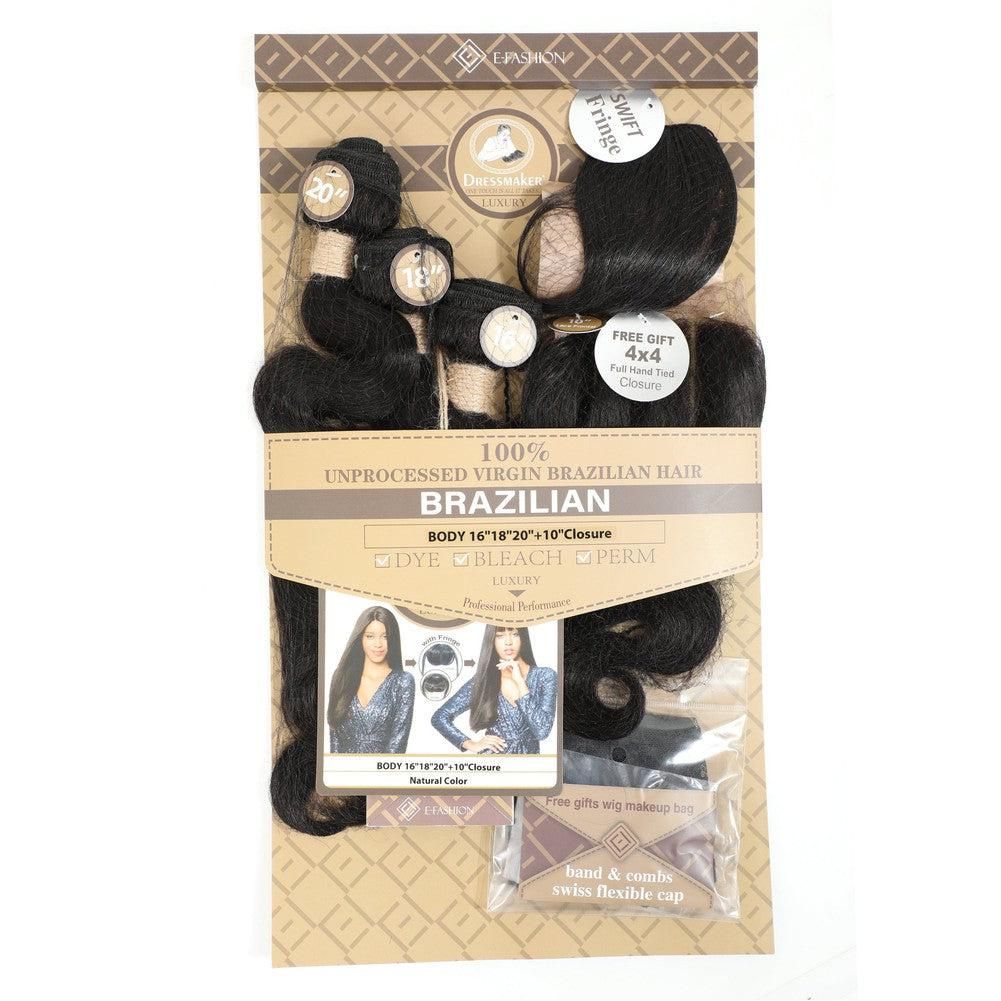 Dream Hair 100% Natural Brazilian Hair Top Wefts Natural Color 1 - gtworld.de