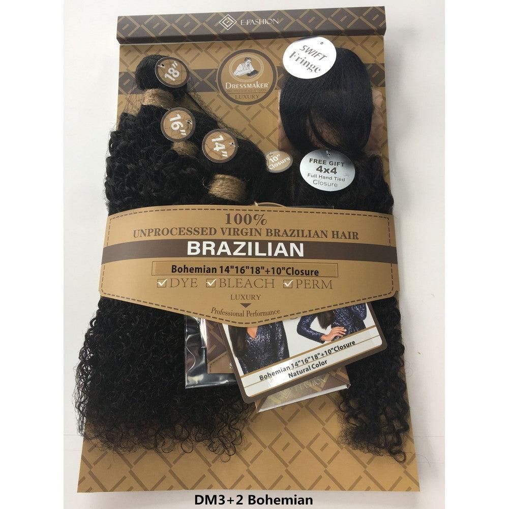 Dream Hair 100% Natural Brazilian Hair Top Wefts Natural Color 1 - gtworld.de