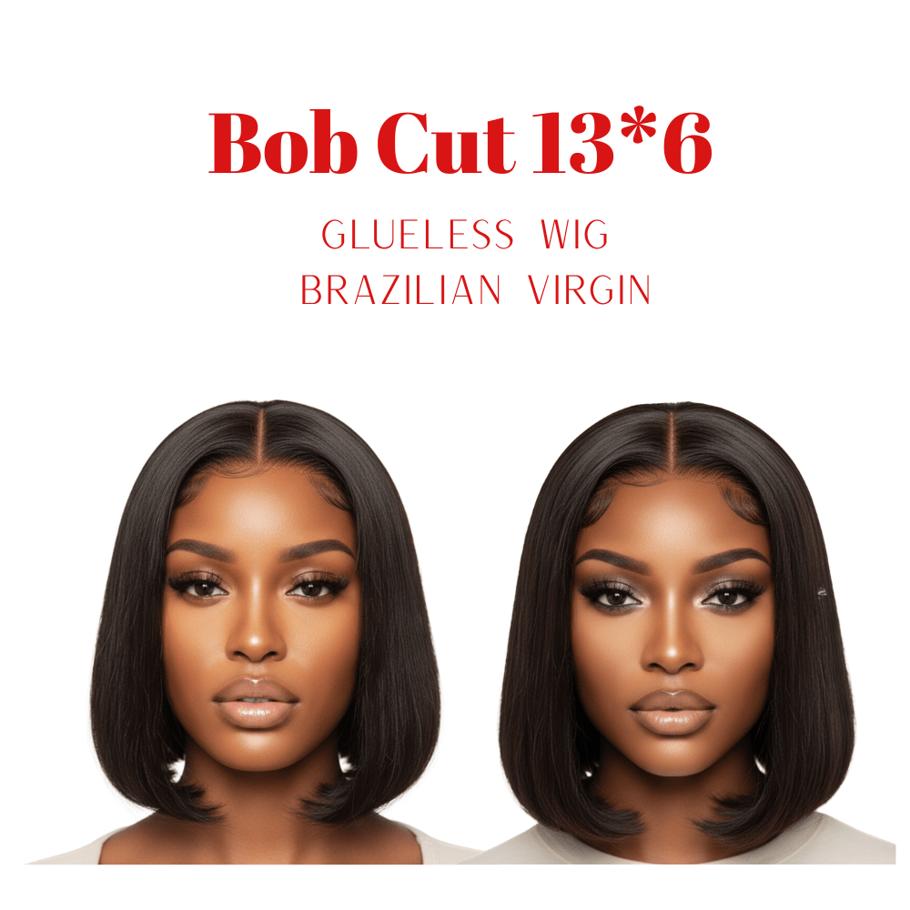 Dream Hair Bob Cut 13*6 Glueless Wig Brazilian Virgin Natural Color - gtworld.de