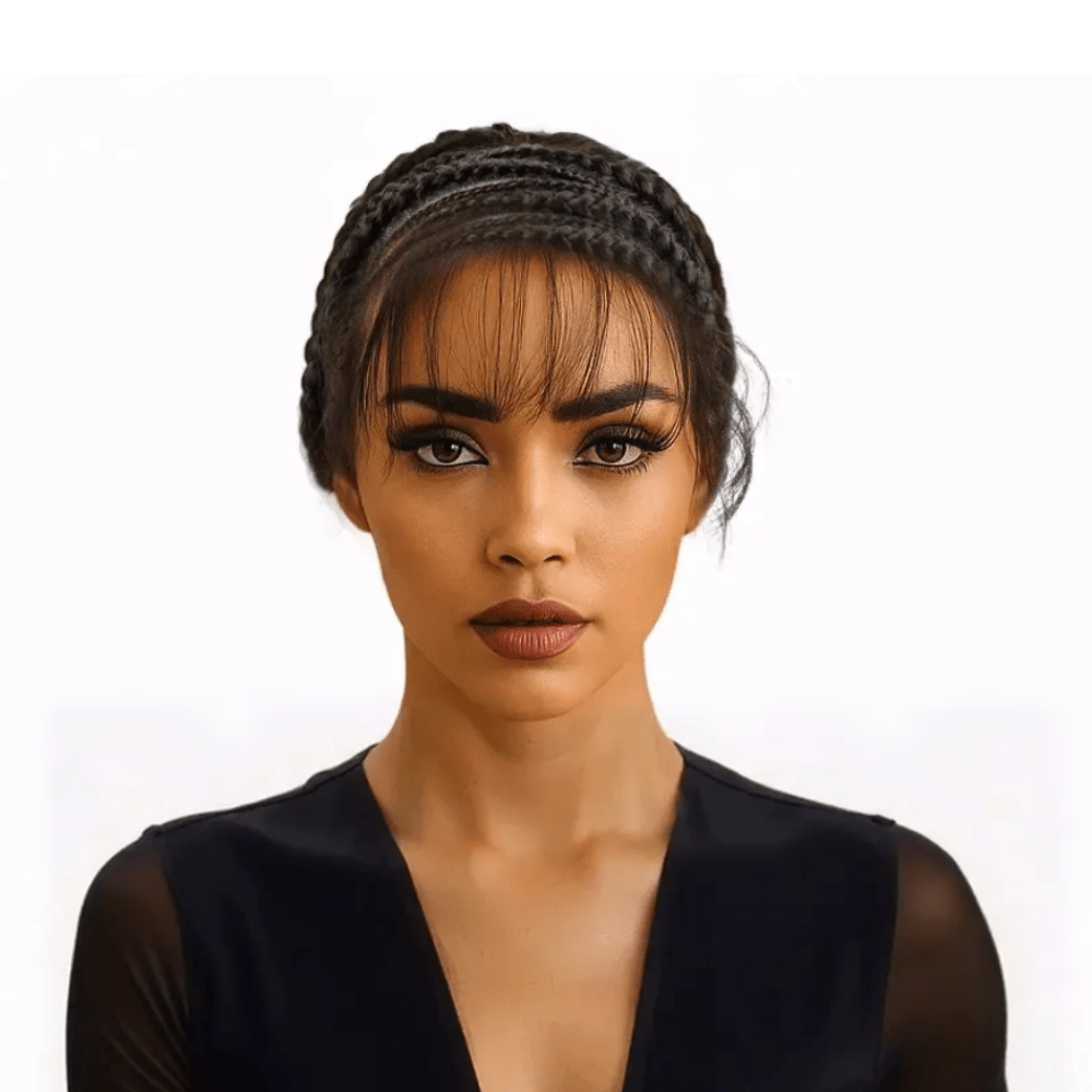 Dream hair French Braids Human Hair Wig: Natural Color (400g) - gtworld.de