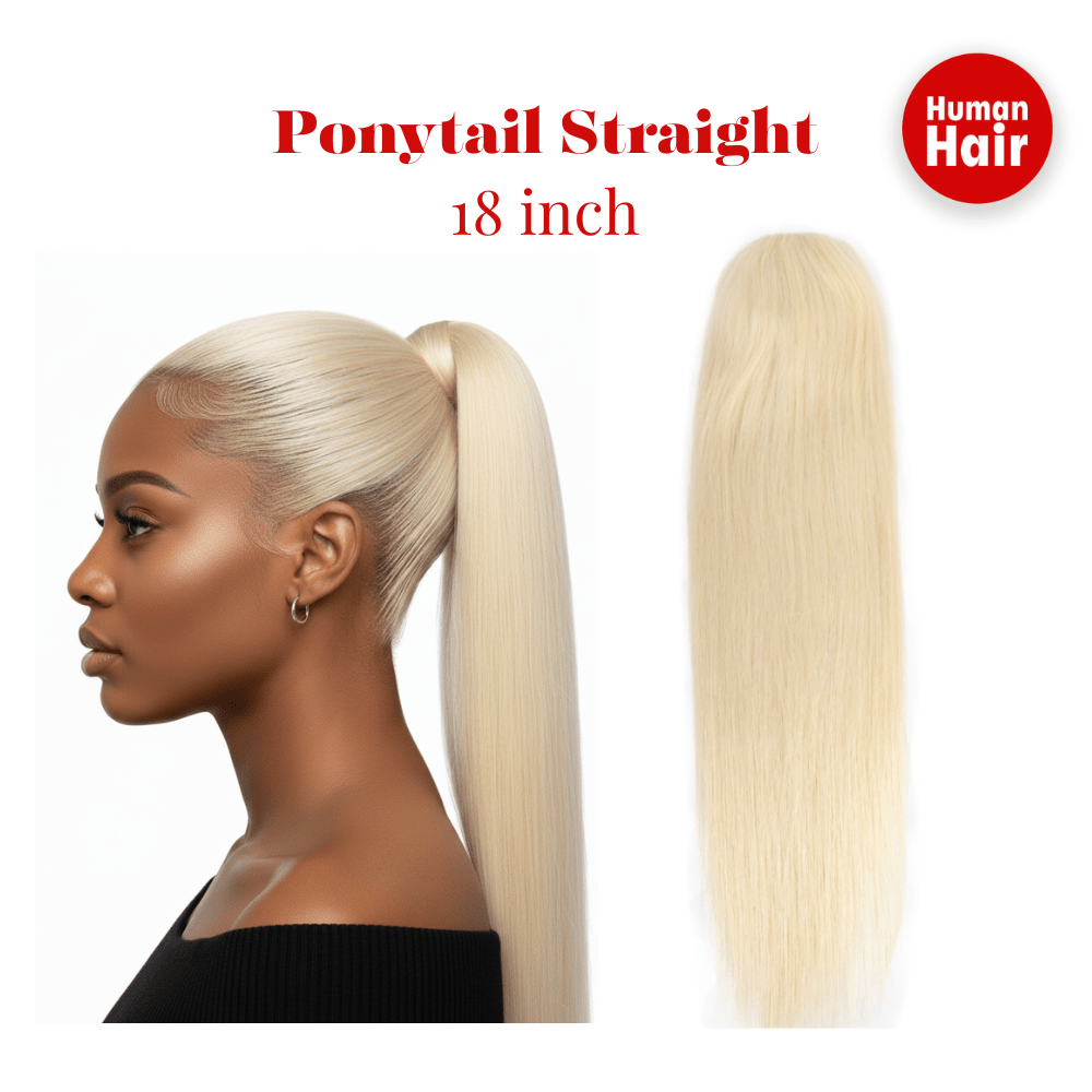 Dream Hair Human Hair Ponytail Straight 18" - gtworld.de