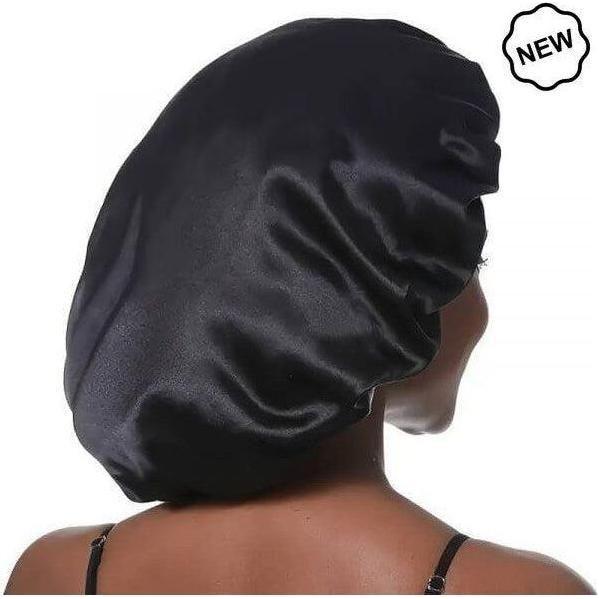 Dreamfix Black Satin Bonnet For Sleeping & Showering - Gtworld.de