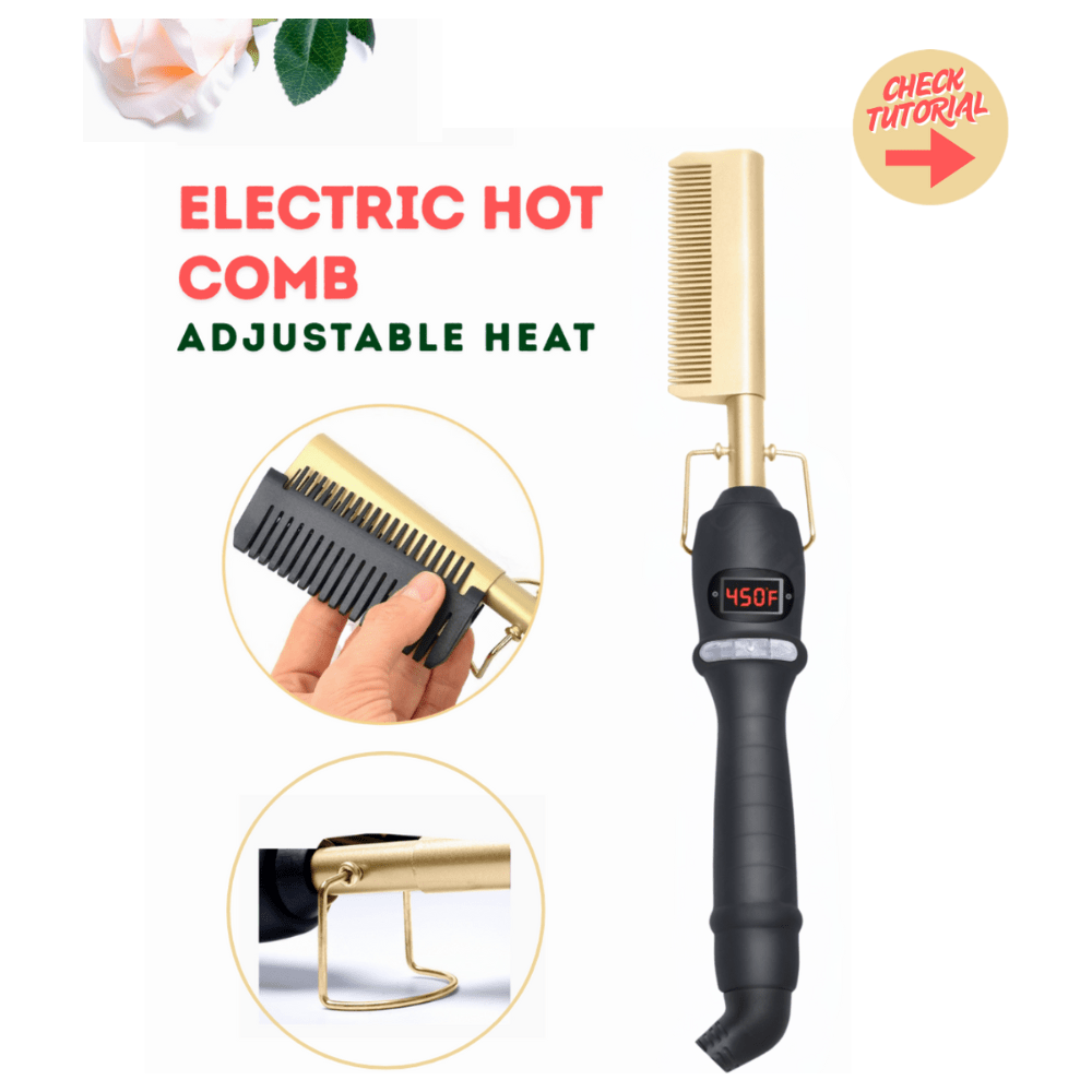 Dreamfix Electric Ceramic Hot Comb – Adjustable Heat - gtworld.de