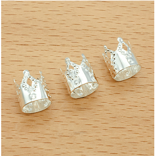 Dreamfix Gold & Silver Crown Buckle Hair Beads Ring 24pcs - gtworld.de