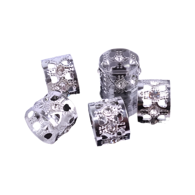 Dreamfix Gold &Silver Rhinestone Dreadlock Beads 6 pcs - gtworld.de