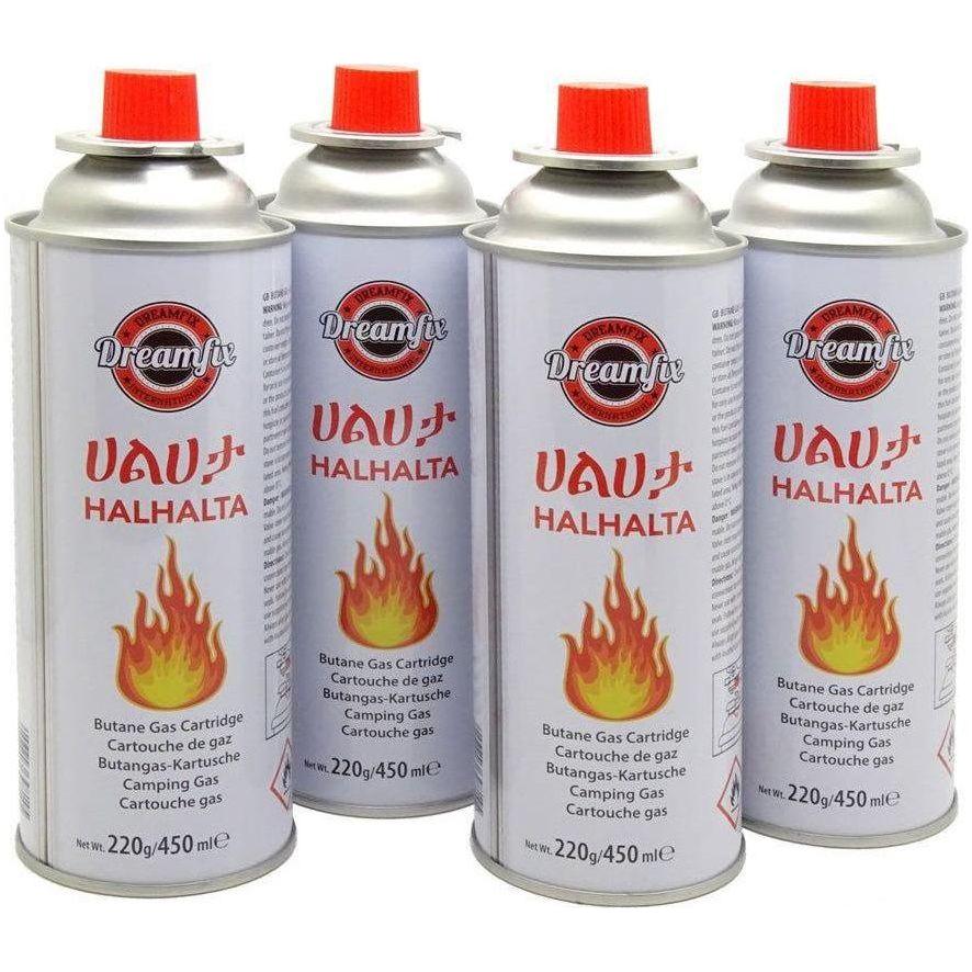 Dreamfix HalHalta Butane Gas Cartidge 4 pcs Pack x 220g - Gtworld.de