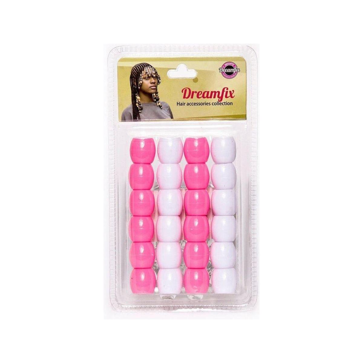 Dreamfix Large Hole Plastic Hair Beads Kids 24pcs - gtworld.de