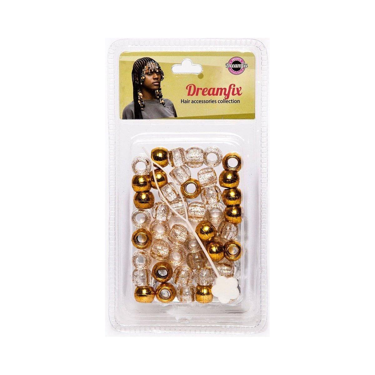 Dreamfix Plastic Hair Beads Double Color For Kids and Transparent - gtworld.de