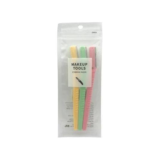 Dreamfix single blade eyebrow razor ABS plastic handle Sweden stainless steel Assorted / Pink 3 pcs - Gtworld.de