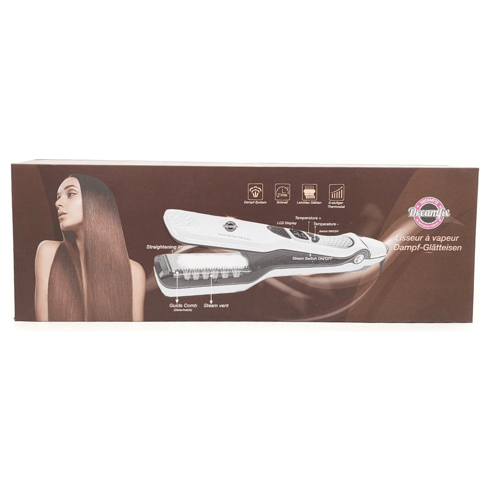Dreamfix Steam - Infused Nano Brush Straightener (White) - gtworld.de