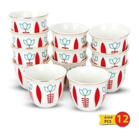 Habesha Shewhat 12pcs wave cup 90ml cawa blue/red/green - gtworld.de