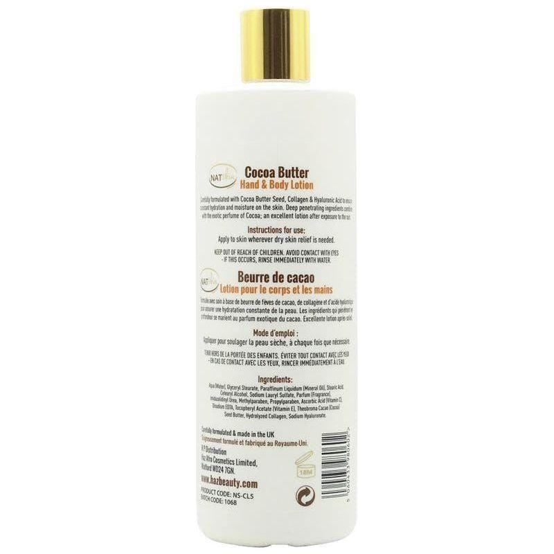 HAZ NATskin Cocoa Butter Hand & Body Lotion 500ml - Gtworld.de
