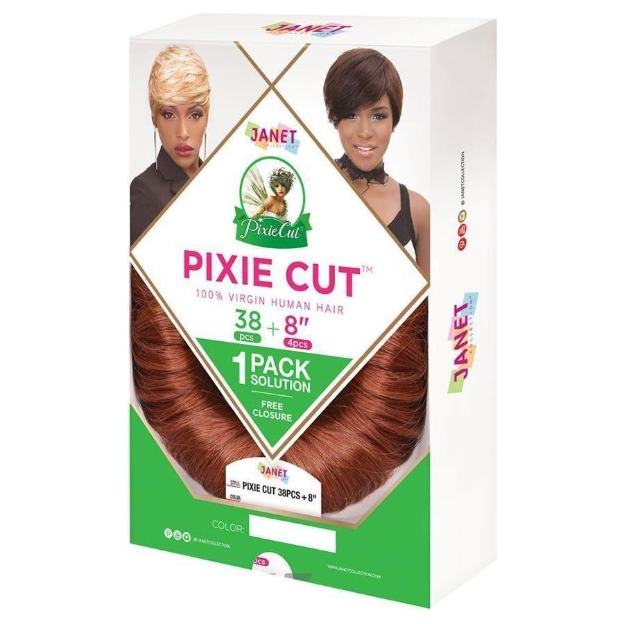 Janet Collection Pixie Cut 38pcs + 8"(4pcs) 100% Virgin Echthaar - Gtworld.de