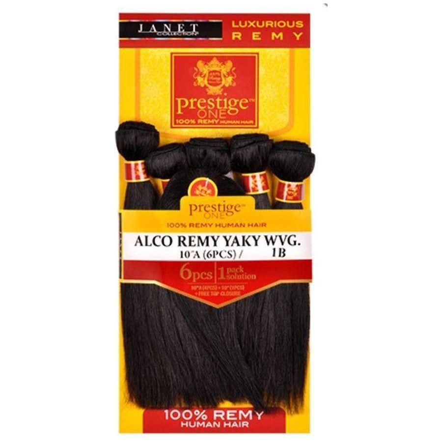 Janet Collection Prestige One Alco Remy Yaki Weave 6 pcs 100% Remy Human Hair - Gtworld.de