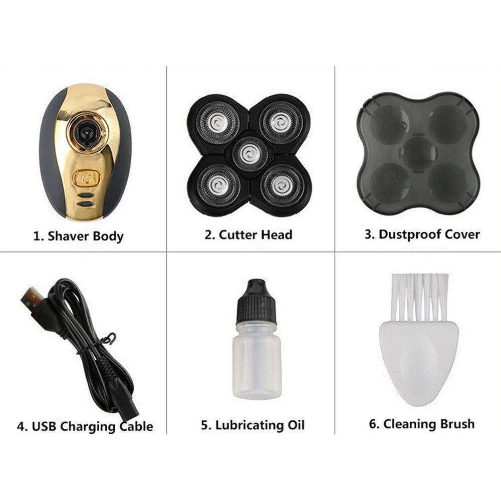 JINDING Electric Head Shaver for Men 5 in 1 Silver - Gtworld.de