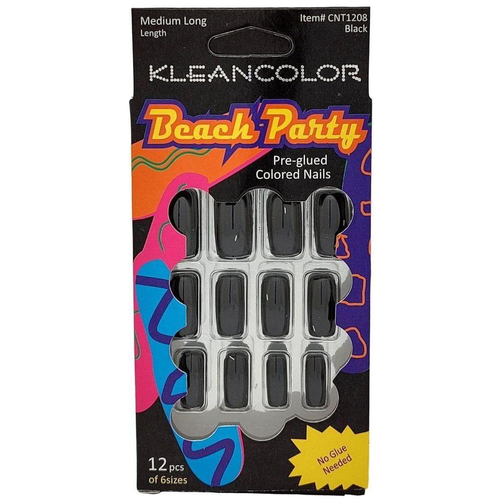 Kleancolor Beach Party Pre - glued Colored Nails 12 Pcs of 6 Sizes - Gtworld.de