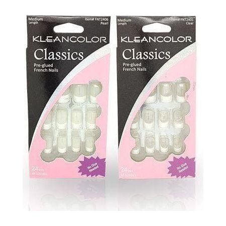 Kleancolor Classics Pre - glued French Nails 24 Pcs of 12 Sizes - Gtworld.de