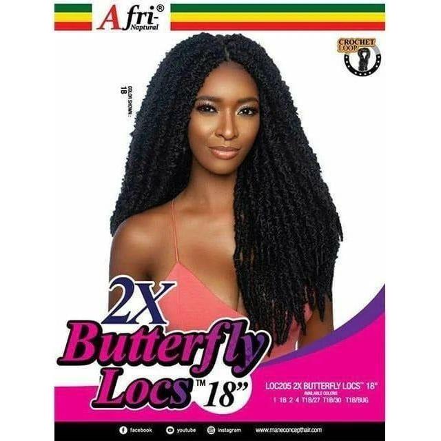 Mane Concept Afri - Naptural 2X Butterfly Locs Kanekalon Fiber 18" - Gtworld.de