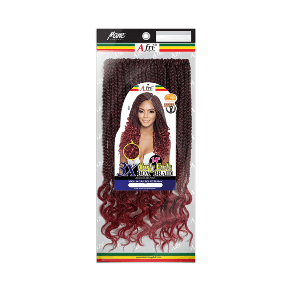 Mane Concept Afri - Naptural 3X Curly Ends Box Braids Kunsthaar 14" / 18" - gtworld.de