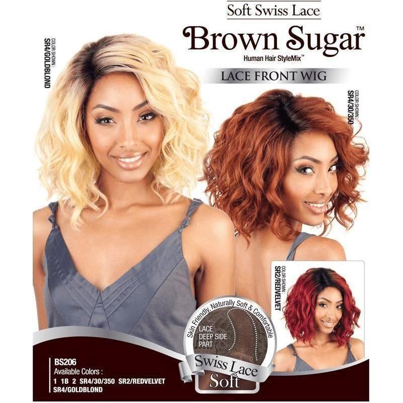 Mane Concept Brown Sugar Swiss Lace Front Blended Echthaar Perücke 206 - Gtworld.de