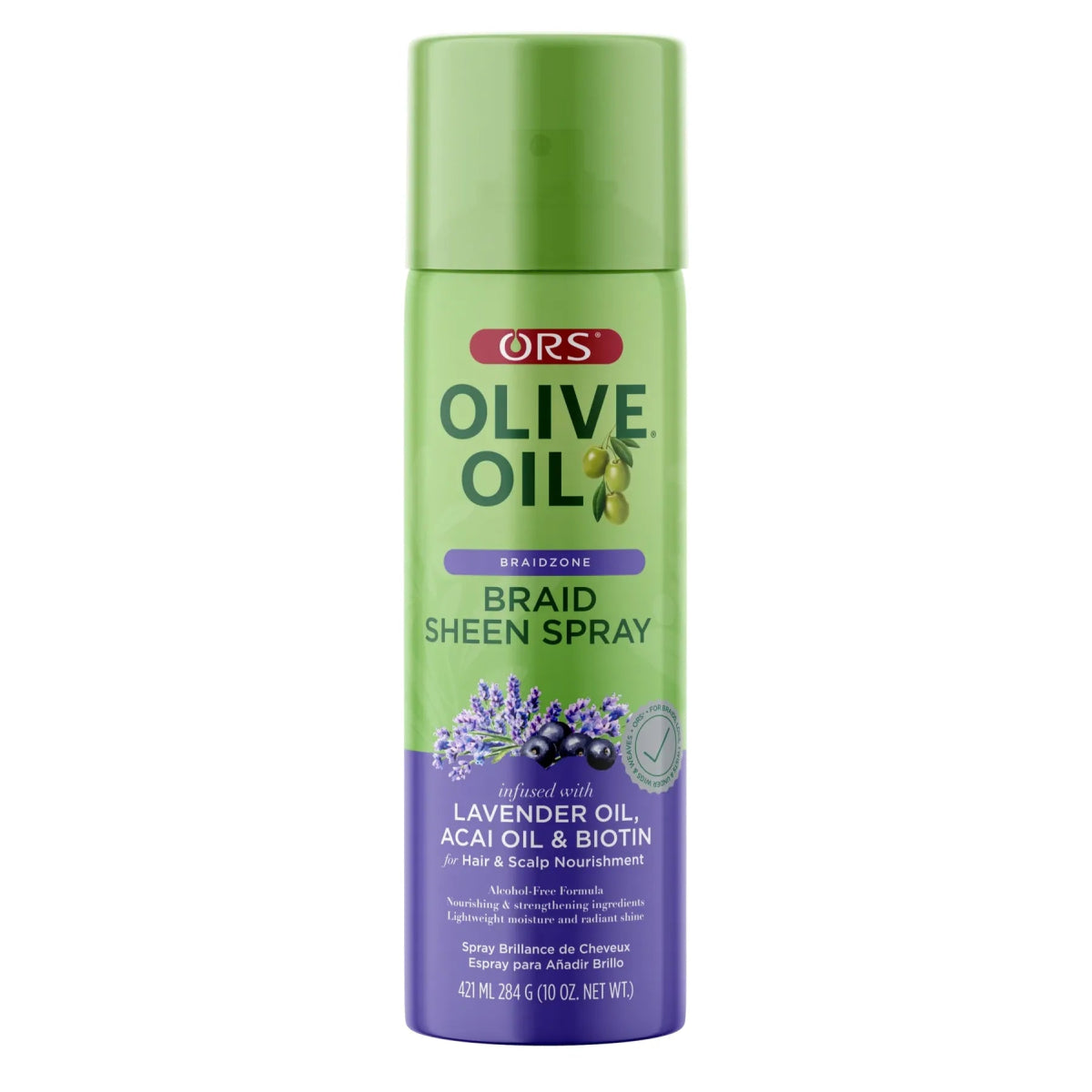 ORS Olive Oil Braidzone Braid Sheen Spray for Hair & Scalp Nourishment (10.0 OZ) - gtworld.de