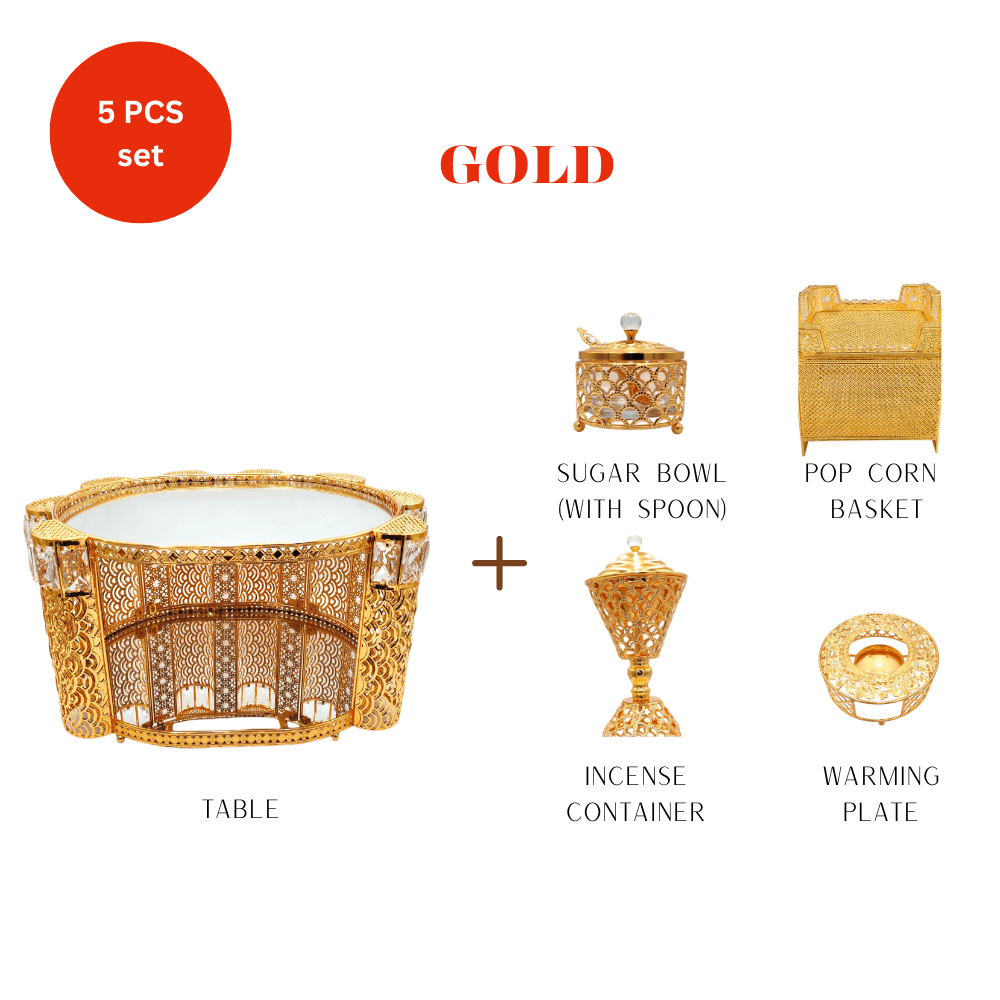 Shewhat 5pcs Rekebot Set Oval 1 (Gold & Silver) - gtworld.de