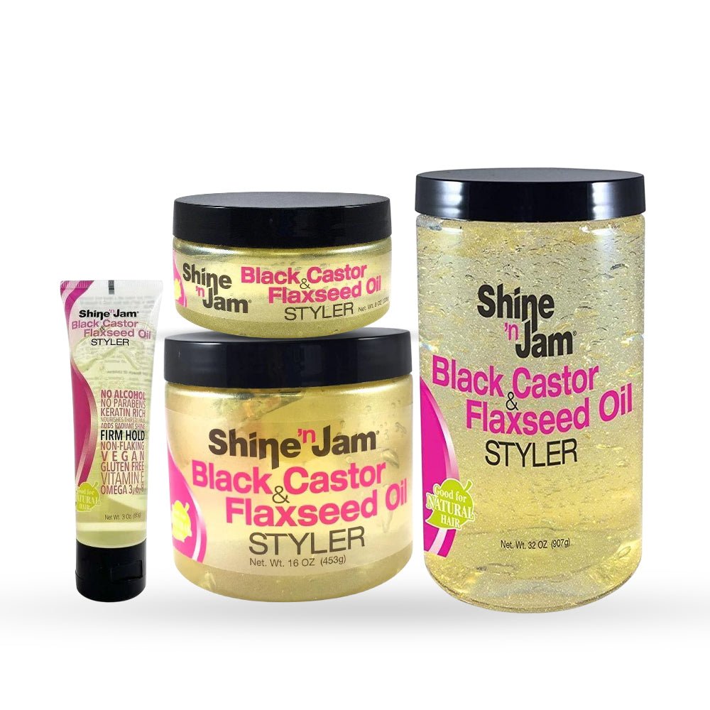 Shine - n - Jam Black Castor & Flaxseed Oil Gel - gtworld.de