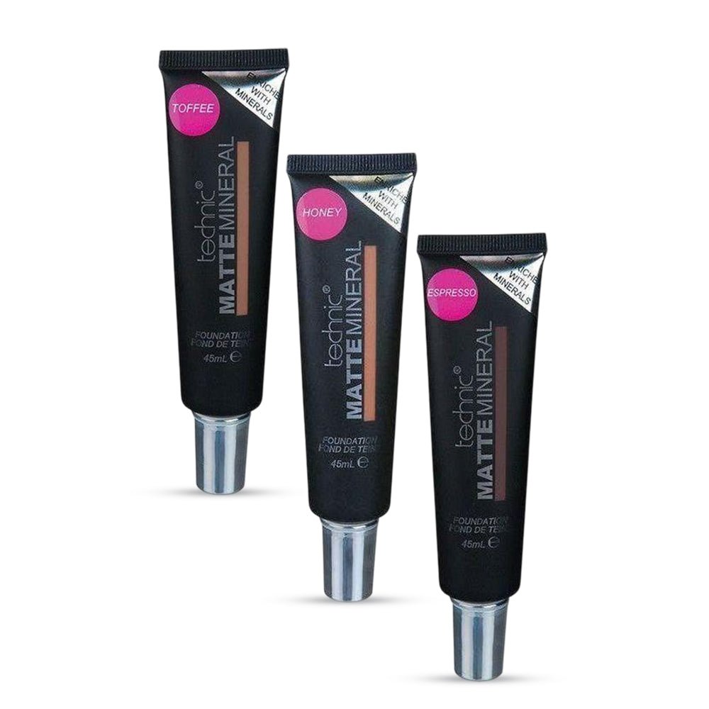Technic Matte Mineral Foundation Honey/Espresso/Toffee 45ml - gtworld.de
