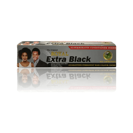 The Original Royal Extra Black Permanent Hair Color Creme 28ml + Developer 23ml + Conditioner 10ml - Gtworld.de