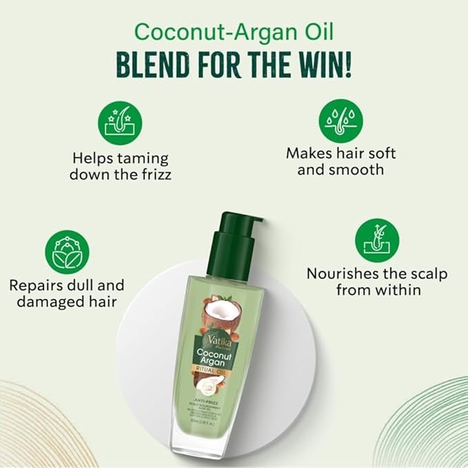 Vatika Naturals Ritual Coconut Argan Hair Oil 100ml - gtworld.de