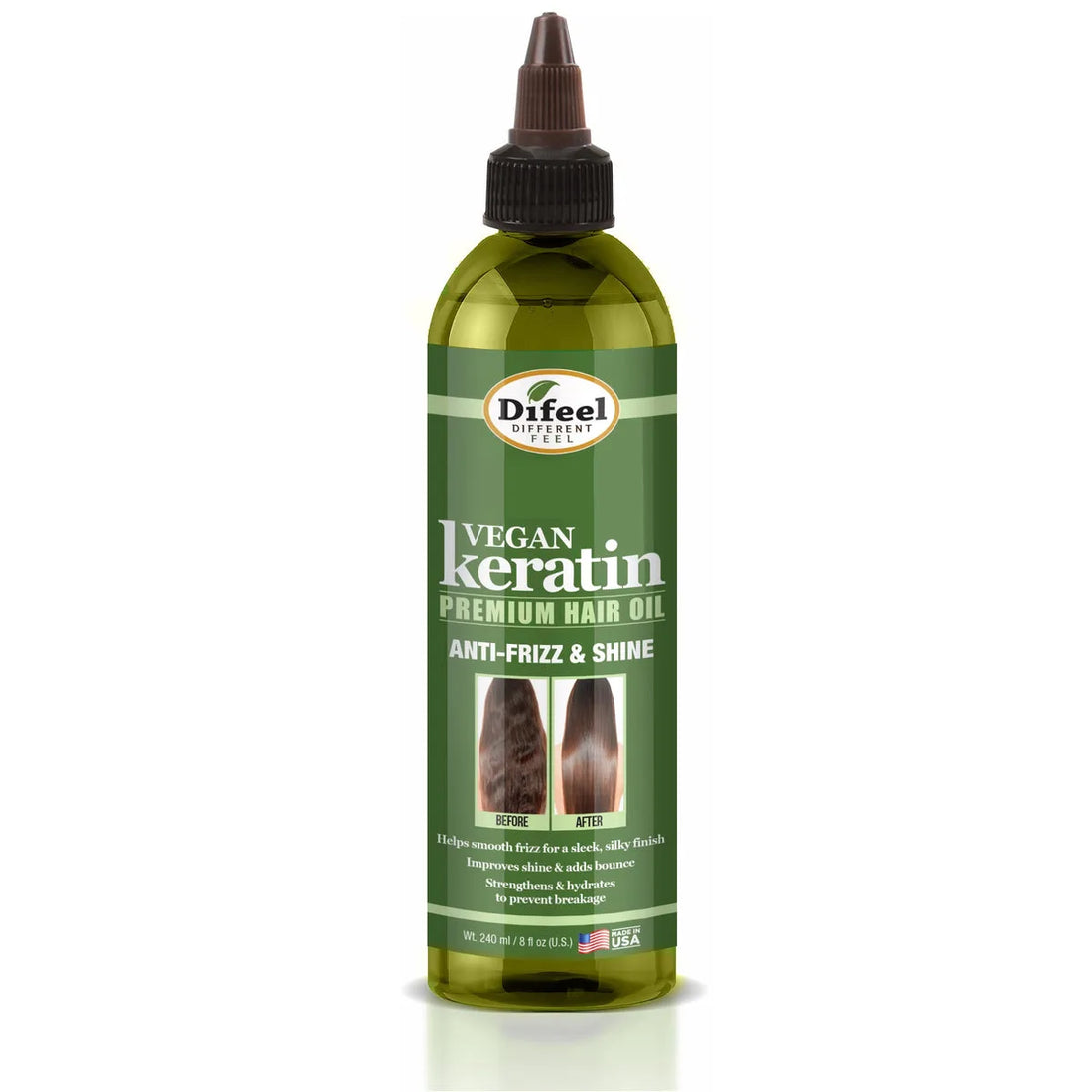 Difeel Vegan Keratin Premium Hair Oil 8 oz