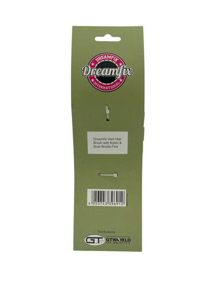 Dreamfix Vent Hair Brush w/Nylon &amp; Boar Bristle Pink