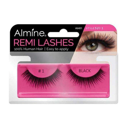 Almine Eyelashes Black 100% Remi Human hair