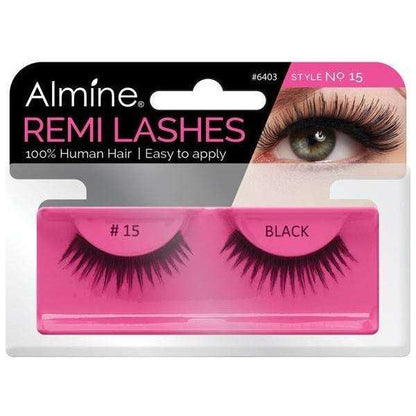 Almine Eyelashes Black 100% Remi Human hair