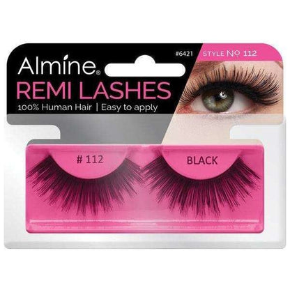 Almine Eyelashes Black 100% Remi Human hair