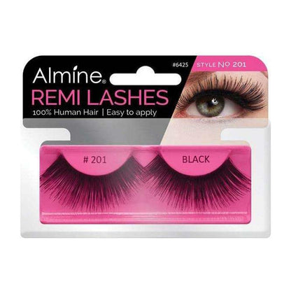 Almine Eyelashes Black 100% Remi Human hair