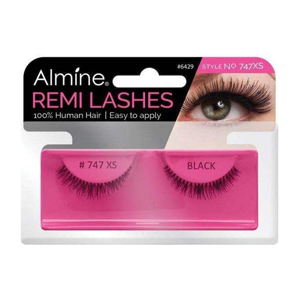 Almine Eyelashes Black 100% Remi Human hair