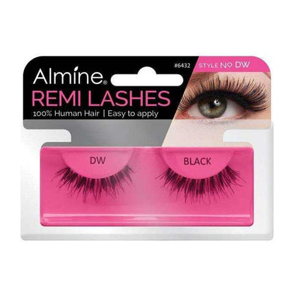 Almine Eyelashes Black 100% Remi Human hair