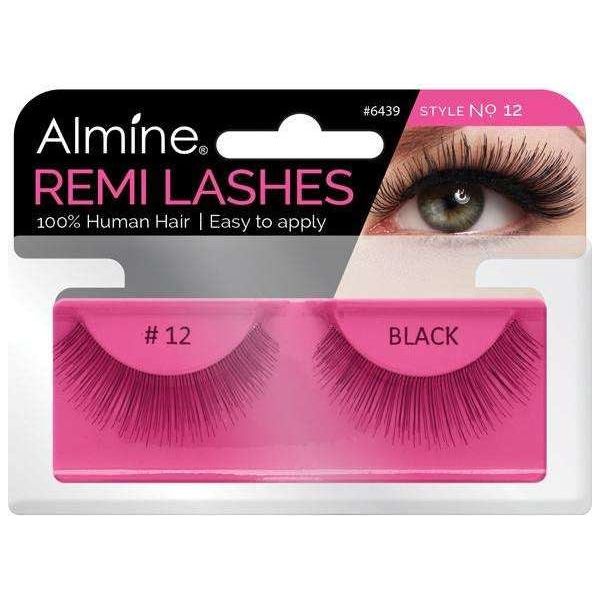 Almine Eyelashes Black 100% Remi Human hair