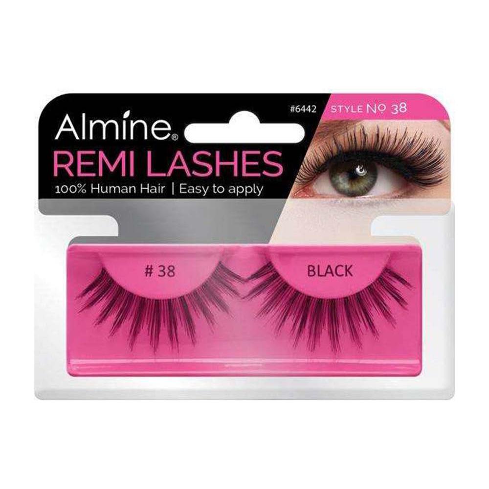 Almine Eyelashes Black 100% Remi Human hair